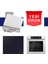 & Hoover Fryart Serisi Sessiz Davlumbaz Polar Beyaz Ankastre Set (D081-SA + HH64CCB + XE63CB) 1