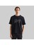 Erkek Siyah Relaxed Fit Bisiklet Yaka Logolu T-Shirt 1