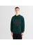 Erkek Yeşil Relaxed Fit Kapüşonlu Logolu Sweatshirt 1