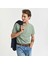 Erkek Yeşil Slim Fit Bisiklet Yaka T-Shirt 1