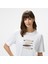 Kadın Beyaz Regular Fit Nakışlı T-Shirt 4