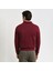 Erkek Bordo Regular Fit Yarım Fermuarlı Sweatshirt 2