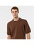Erkek Kahverengi Classic Fit Kısa Kollu Triko 4