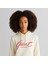 Kadın Krem Relaxed Fit Kapüşonlu Logolu Sweatshirt 4