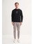 Bisiklet Yaka Siyah Erkek Sweatshirt 54185 3