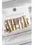 316 Çelik Gold Renk Dalgalı Plaka Model Kadın Küpe 1
