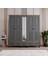 Terra 5 Kapaklı Çekmeceli Gardırop Tamamı Mdf (Antrasit) 1