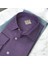 Linen Keten Klasik Uzun Kollu Terletmeyen Mor Erkek Gömlek (Regular Kalıp) 3