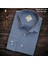 Linen Keten Klasik %100 Cotton Uzun Kollu Terletmeyen Tek Cepli Kapaklı Mavi Gömlek (Regular Kalıp) 1