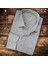 Linen Keten Klasik %100 Cotton Uzun Kollu Terletmeyen Tek Cepli Kapaklı Gri Gömlek (Regular Kalıp) 1