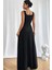 Kadın Askılı U Yaka Janjan Krep Elbise 2xl-3xl-Siyah 3