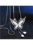 Elegant Dıamond Butterfly Zincirli Gece Işıltı Pırlanta Kelebek Kolye 1
