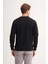 Bisiklet Yaka Siyah Erkek Sweatshirt 54185 2