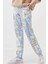 Jordan Fleece Allover Printed Loose Fit Pants Kadın Bol Kesim Eşofman Altı Mavi 1