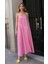 Askılı Maxi Elbise Pembe 1