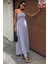 Göğsü Gipeli Straplez Elbise 2878 L-Gri̇ 3