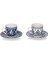 Home Modern Çiçek Baskılı 6 Kişilik Porselen Kahve Fincan Takımı 90 ml 4