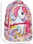 Pembe Unicorn Desenli Kız Ilkokul Sırt Çantası + Beslenme Çantası (2307) 5