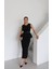 Çiçek Işlemeli Kemer Detaylı Peplum Abiye Elbise 2