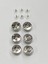 Kot Mont Düğmesi / 1,7 cm / 6 Adet / Antrasit / Kalp Model Taşlı 1