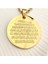 Ayetel Kürsi Kolye2 Dualı Kolye Çelik Gold 60+5cm 2