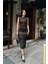 Cindy Transparan Tül Elbise 2683-8 S-Si̇yah 5