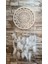 Düş Kapanı Makrome Dreamcatcher Ekru Kuş Tüyü Rüya Kapanı Duvar Süsü Elişi 3