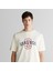 Erkek Krem Regular Fit Bisiklet Yaka Logolu T-Shirt 4