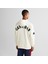 Erkek Krem Relaxed Fit Kapüşonlu Logolu Sweatshirt 2