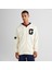 Erkek Krem Relaxed Fit Kapüşonlu Logolu Sweatshirt 4