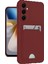 Samsung Galaxy M15 Kelvin Kartvizitli Silikon - Bordo - ALVN2738-6756 1