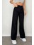Elliy Simsiyah Likralı Süper Yüksek Bel Salaş Jeans Palazzo Pantolon (Süper Yüksek.) Wide Leg 2