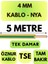 Öznur 4 mm Nya Kablo Metre Seçenekli (Sarı-Yeşil) 1