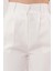 Bol Paça Piliseli Beyaz Pantolon 4