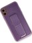 iPhone 12 Kılıf Coco Karbon Standlı Kapak - Mor - ALVN5096-5709 3