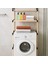 NC01 Ahşap Çamaşır Makinesi Organizer Banyo Düzenleyici Raf Masif Çam Ahşap 2