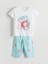 Bisiklet Yaka Kız Çocuk Kaprili Pijama Takımı (S5) 1