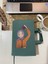 Petrol Yeşili Minimalist Kitap Çantası – Su Itici, Kulplu, Cepli, Dtf Baskılı (17X24 Cm) 1