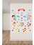 Sağlıklı Beslenme ve Çocuklar Okul Posteri Anaokulu Anasınıfı Kreş Çocuk Odası Duvar Sticker Seti 4