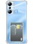 Caseworld Infinix Hot 20I Kapak ile Uyumlu Kamera Korumalı Kartlıklı Darbe Emici Özellikli Şeffaf Silikon Kılıf 1