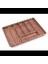 Büyük - Ahşap Renk - 7 Bölmeli Çekmece Içi Kaşıklık 50X37CM (5047) 1