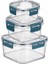 3&amp;#39;lü Pratik Silikon Contalı Sızdırmaz Kapaklı Sağlam Istiflenebilir Saklama Kapları (5047) 4