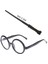 Harry Potter Asası 30 cm ve Siyah Çerçeveli Harry Potter Gözlüğü Seti GO50604153340 1