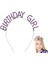 Mor Renk Kristal Taşlı Parlak Birthday Girl Yazılı Taç 16X17 cm GO506089GOSA4576 5