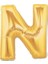 N Harf Folyo Balon Altın Renk 40 Inç (5047) 1