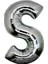S Harf Folyo Balon Gümüş Renk 40 Inç (5047) 1