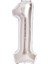 1 Rakam Folyo Balon Gümüş 40 Inç (5047) 1