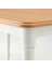 Danderyd Mutfak Masası 130X80 cm Vernikli Meşe Kaplama Beyaz Çelik Ayaklı Masa 5
