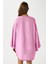 Kadın Sandra %100 Pamuk Müslin Bağcıklı Pembe Kimono 4