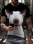 Roman ve Eğlenceli Gözlük Köpek Deseni 3D Baskı T-Shirt Erkekler/kadınlar Trail Kişilik Tişört Büyük Boy Kısa Kollu Sokak Giyim Tee Renk: ETZ8G242117B/BOYUT: S (Yurt Dışından) 1